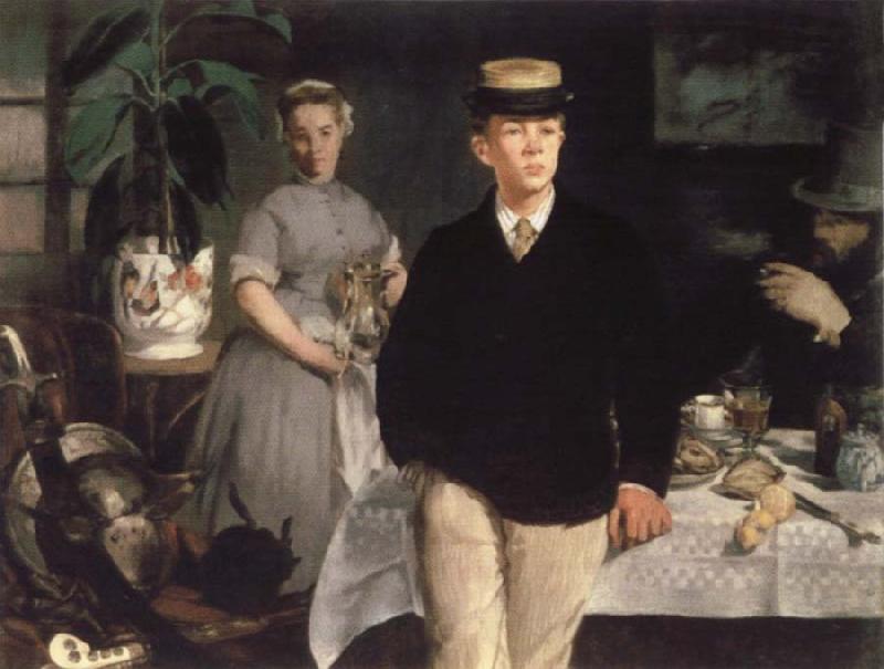 Edouard Manet Pinakothek new the Fruhstuck in the studio France oil painting art